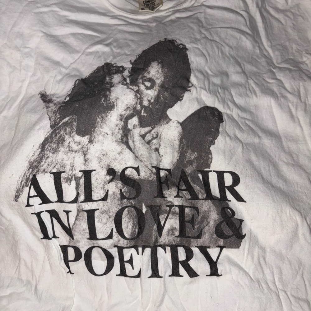 Adelaide’s Fort Taylor Swift Inspired TTPD Graphic Print White Tee